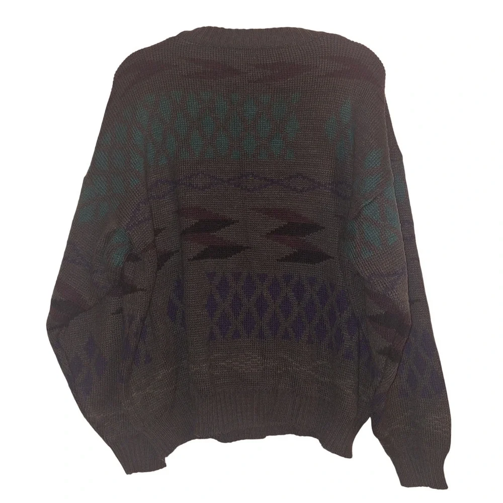 Vintage Gitano 80s 90s Dark Grunge Knit Sweater Goblincore Dark Academia Winter - Picture 2 of 4